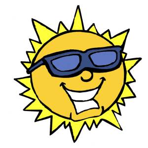 disegno di Il Sole con gli Occhiali a colori