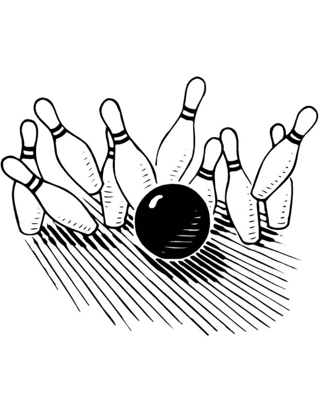 disegno di Bowling Strike da colorare