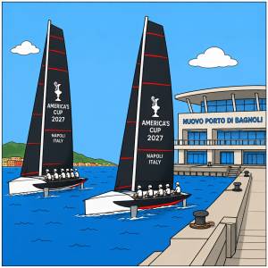 Disegno di America' s Cup 2027 a colori