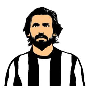 Disegno di Andrea Pirlo a colori