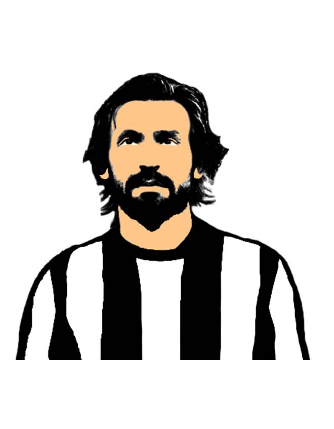 disegno di Andrea Pirlo a colori