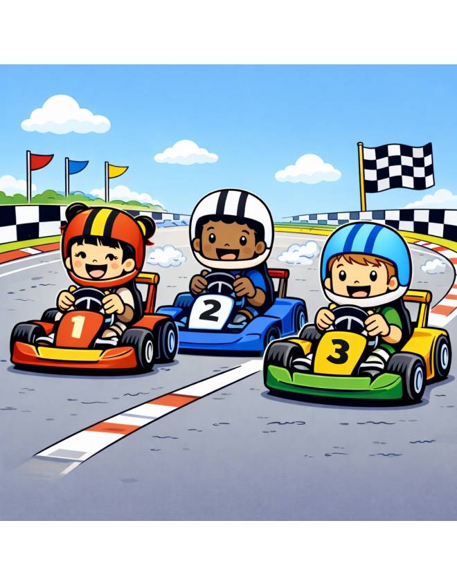 disegno di Corsa di Auto a colori