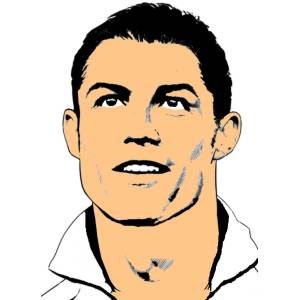 Disegno di Cristiano Ronaldo a colori