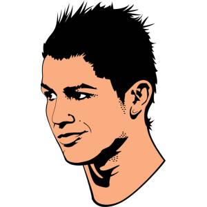 Disegno di Cristiano Ronaldo a colori