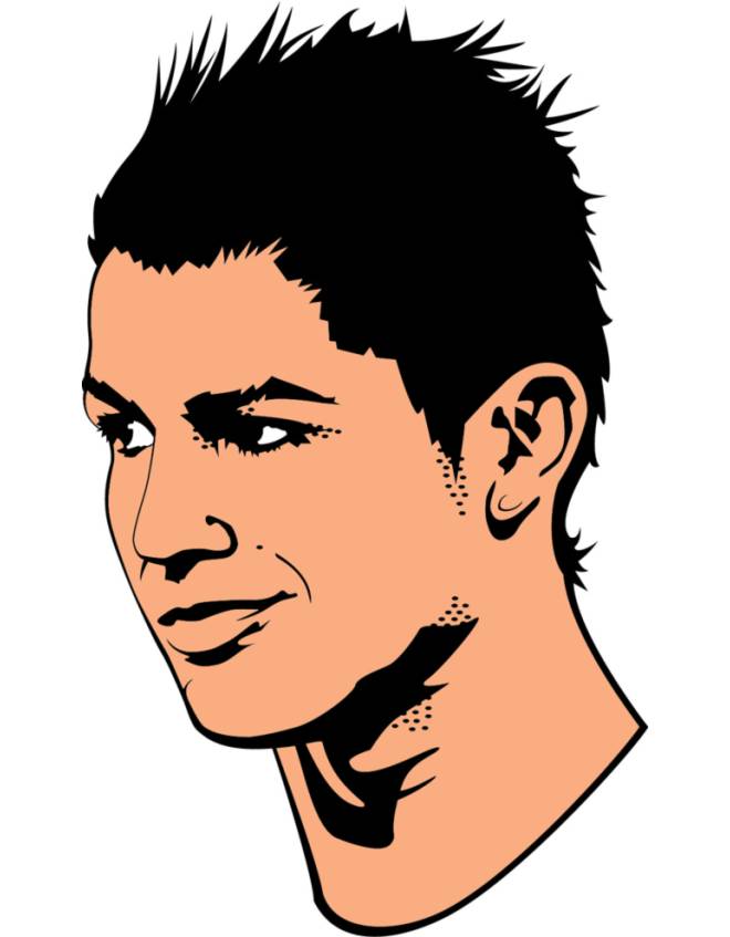 disegno di Cristiano Ronaldo a colori