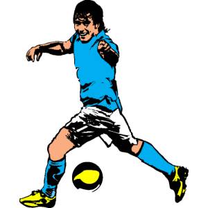 Disegno di Ezequiel Lavezzi a colori