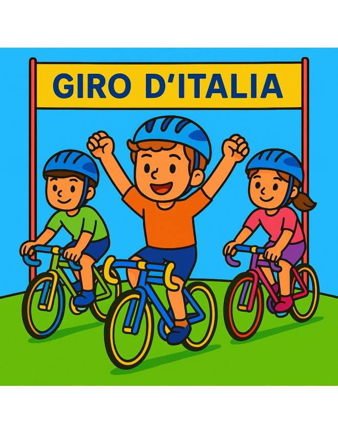 disegno di Bici Giro d'Italia  a colori