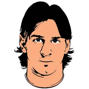 Disegno di Lionel Messi a colori
