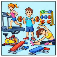 Disegno di Palestra a colori