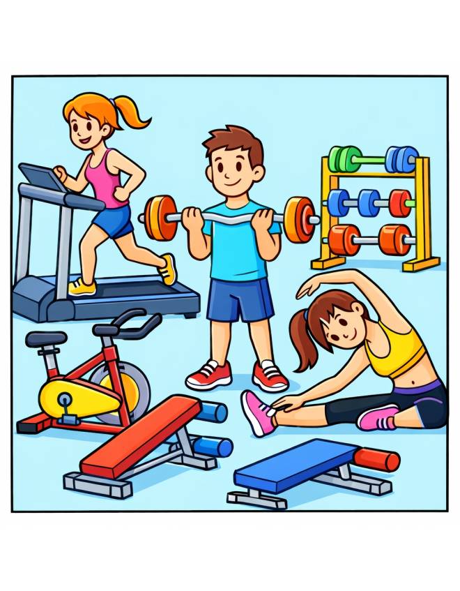 disegno di Palestra a colori