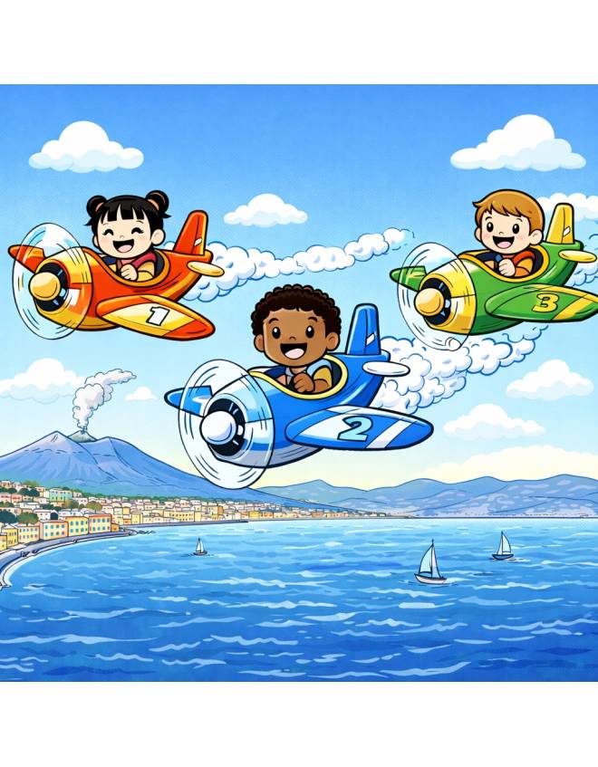 disegno di Piccoli Piloti di Aerei  a colori