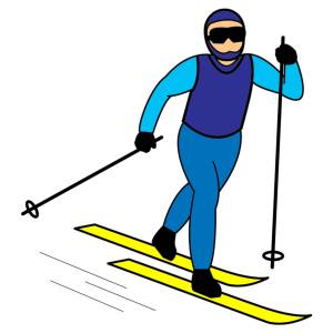 Disegno di Sci di Fondo a colori