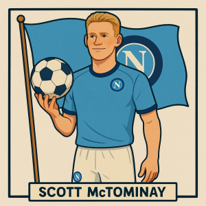 disegno di Scott McTominay Calciatore del Napoli a colori