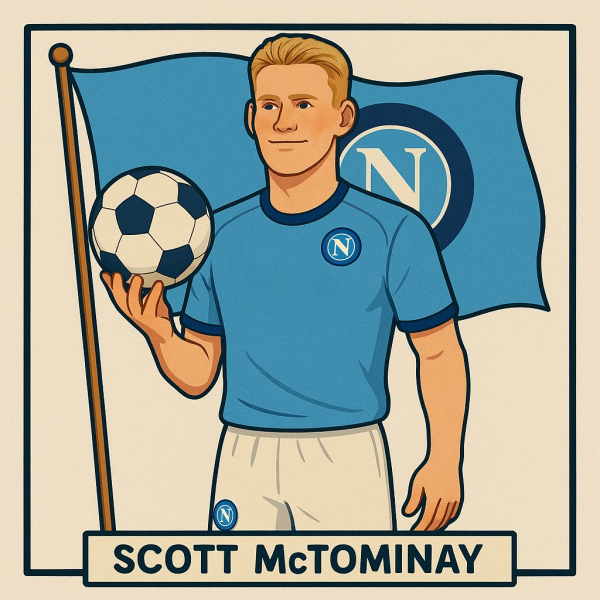 Disegno di Scott McTominay Calciatore del Napoli a colori
