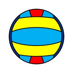 disegno di Pallone da Pallavolo a colori