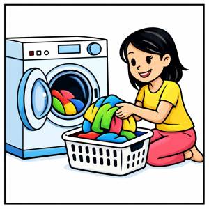 Disegno di La Lavatrice  a colori