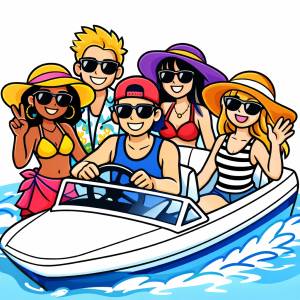 Disegno di Ragazzi in Costume  a colori