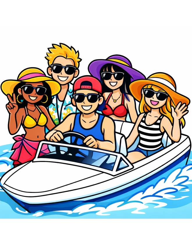 disegno di Ragazzi in Costume  a colori