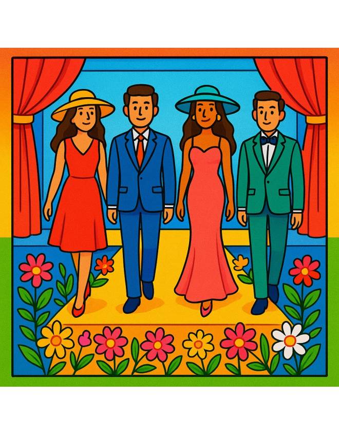 disegno di Sfilata di Moda a colori