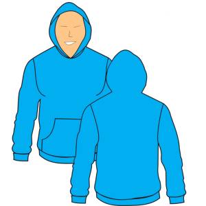 Disegno di Felpa Celeste a colori