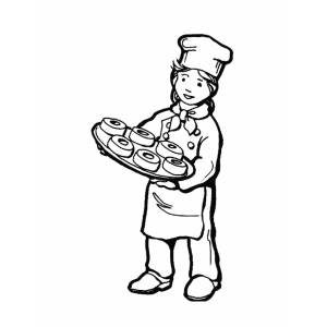 Disegno di Cuoco Pasticcere da colorare