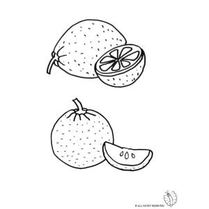 Disegno di Agrumi da colorare