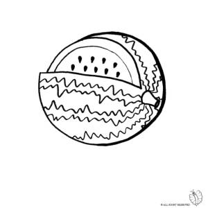 Disegno di Anguria da colorare