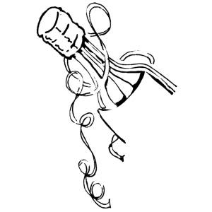 Disegno di Bottiglia di Spumante da colorare