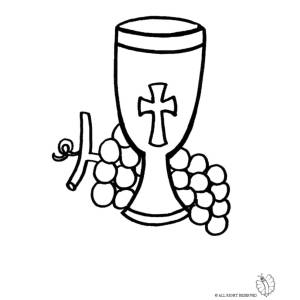Disegno di Calice e Uva da colorare