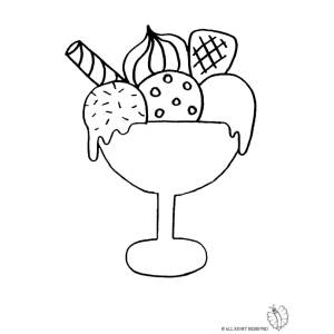 Disegno di Coppa Gelato da colorare