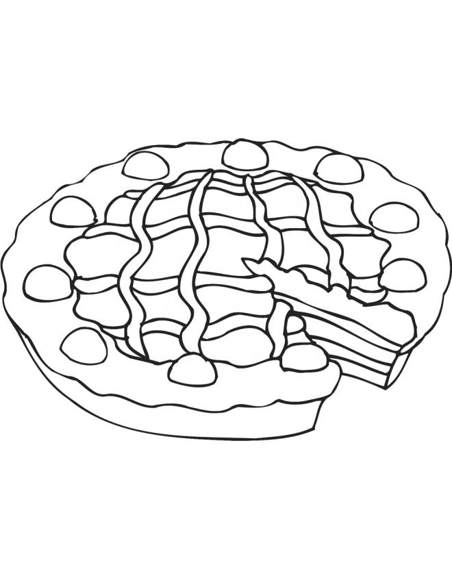 disegno di Crostata da colorare