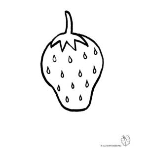 Disegno di Fragola da colorare