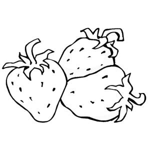 Disegno di Fragole da colorare