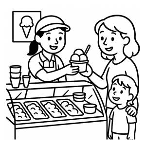 Disegno di Gelateria da colorare