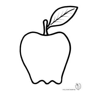 Disegno di Frutta Mela da colorare