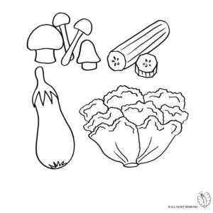 Disegno di Ortaggi e Verdure da colorare