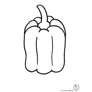 Disegno di Peperone da colorare