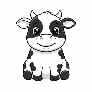 Disegno di Piccola Mucca da colorare