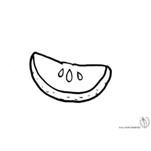Disegno di Spicchio di Limone da colorare