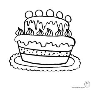 Disegno di Torta Gigante da colorare