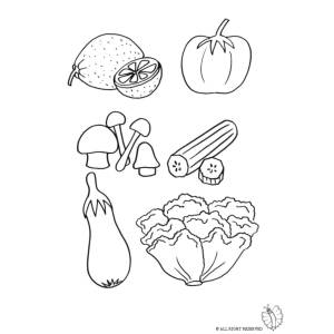 Disegno di Vegetali da colorare
