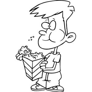 disegno di Pop Corn da colorare