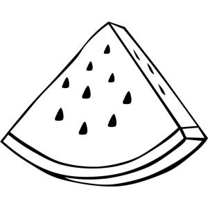 Disegno di Fetta di Anguria da colorare