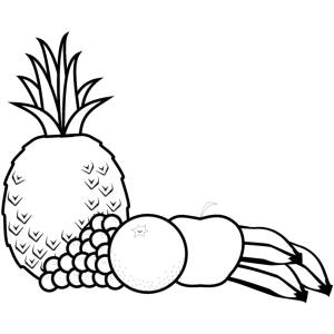 Disegno di Frutta mista da colorare