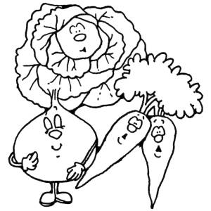 Disegno di Vegetali Animati da colorare