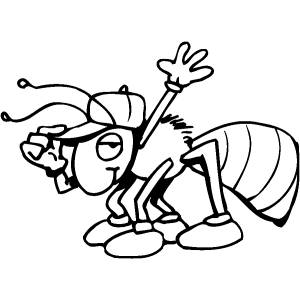 Disegno di La Formica col Cappello da colorare