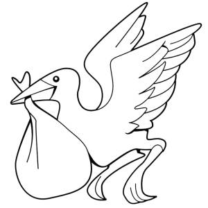 Disegno di Cicogna da colorare