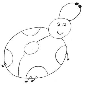 Disegno di Coccinella da colorare