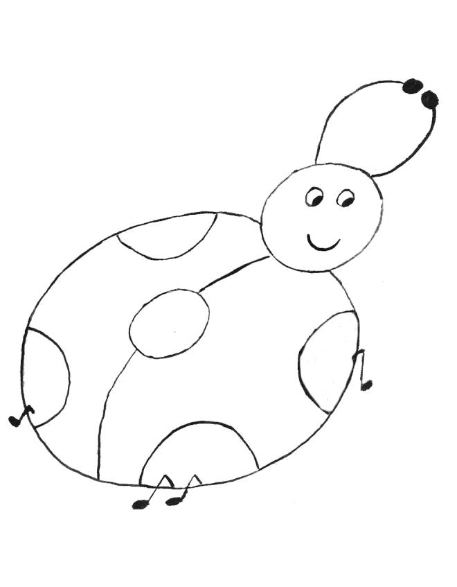 disegno di Coccinella da colorare