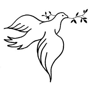 Disegno di Colomba della Pace da colorare